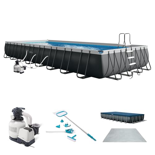 INTEX Ultra XTR 32ft x 16ft x 52in Above Ground Swimming Pool Set Bundle