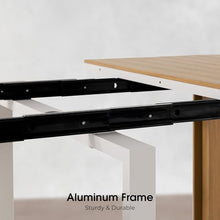 Transformer Extendable Outdoor Dining Table, Light Oak, Natural
