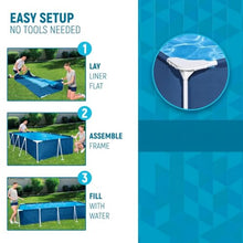 8.5 feet × 67 inches × 24 inches Rectangular Steel Frame Outdoor Pool