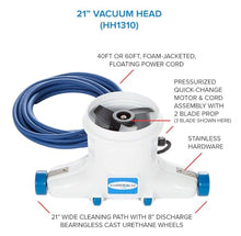 Hammerhead HH1310 21-Inch Vacuum Head Kit – Includes 40-ft Cord, Motor, 2-Blade Propeller, and Debris Bag – No Cart, Battery, Charger, or Pole