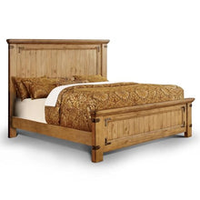 Furniture of America Sesco 2pc Weathered Brown Elm Bedroom Set Cal King + Nightstand