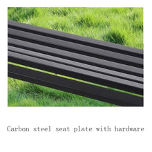 GRFIT Outdoor Bench Outdoor Bench for Park, Long Iron Double Chair with Openwork Back, for Home, Balcony, Patio, Armchair Black Garden Bench