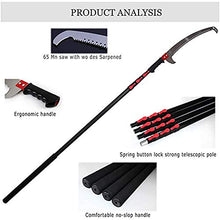 DFEDHF Telescopic Pole Saw 18/24 Ft Extendable Telescopic Landscaping Pole Saw for Pruning and Trimming Branches and Leaves (7.2M)