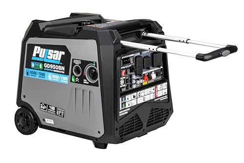 Pulsar 9500W Dual Fuel Portable Inverter Generator for Residential and Camping Use GD950BN