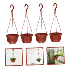 15 Sets Plant Small Balcony Decoration Basket Patio Chlorophytum Decor Planter and Coffeexcm Drainage for Scindapsus Round Pot Plants Garden Flower Orchid Porch Pots (Coffeex4pcs 13X7.5CMx4pcs)