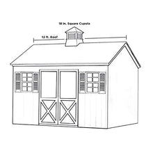 Good Directions 18" Square Manchester Vinyl Cupola with Black Aluminum Roof and Eagle Weathervane Vinyl/Black