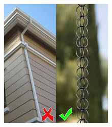XHsghSEG rain Chain, Aluminum Alloy for Rain Gutter Downspout Garden Decor Multiple Sizes 1-4m(Style a,3 m (9.8ft))