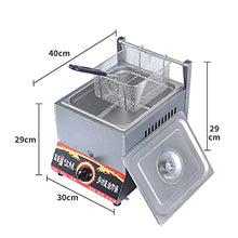 Large Capacity Gas Fryer Stainless Steel Home Commercial LPG Fryer Adjustable Firepower with Baskets and Lids for Fries Donuts Fish Easy to Clean,Natural Gas-11L