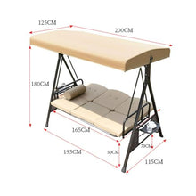 Outdoor Patio Porch Swing with Adjustable Canopy, 2-in-1 Convertible Porch Swings Glider Chair with High-Strength Composite Springs, for Backyard Lawn Garden Park