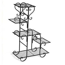 Balcony Flower Pot Shelf Multi-Layer Indoor Living Room Rack Pot Rack Five-Layer Plant Stand (Color : Black Size Black