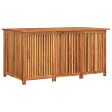 UUGRANDTO Garden Storage Box Brown Solid Acacia Wood Large Outdoor Furniture Storage Boxes