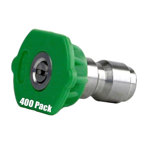400 Pack of Erie Tools 4.0 Stainless Steel Orifice 25 Degree 1/4in. Quick Connect 4000 PSI High Pressure Washer Spray Nozzle Tips