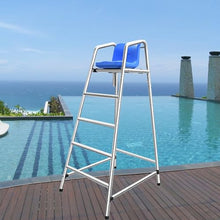 Lifeguard Observation Chair, Swimming Pool Lifeguard Chair Life-saving Equipment Poolside for Water Game, 120 150 180 CM Referee Ladder Stool Sports Competition, Lake Bea,304 Stainless Steel-4 steps