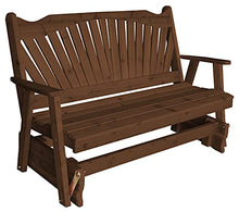 Furniture Barn USA Cedar 5' Fanback Glider, Mushroom Stain