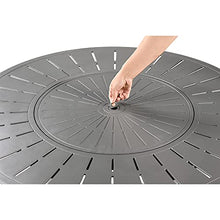 Oakland Living Round 44 in. x 44 in. Aluminum Propane Fire Pit Table with Glass Beads, Two Covers, Lid, 57,000 BTUs in Grey Finish