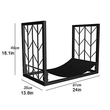 WXPWAMZ Firewood Rack Firewood Support Log Rack Outdoor Wooden Storage Indoor Outdoor Heavy-duty Steel Timber Storage and Finishing Black Log Rack