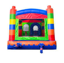 Pogo Bounce House Inflatable Bounce House with Slide Building Block