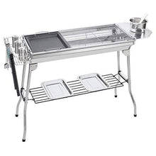 Portable Foldable Charcoal Outdoor Stainless Steel Smoker BBQ for Picnic Garden Terrace Camping Travel 3 5 People or More BBQ Grill