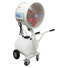 Banfluxion Industrial Spray Electric Fan High Velocity Misting Fan Humidification and Watering Cooling System with 60L Water Tank, 110V, Air Flow：670m³/min