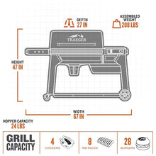 Traeger Woodridge Pro Electric Wood Pellet Grill and Smoker Black