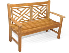 GOLDENTEAK Teak Chippendale Bench 4 Ft Outdoor Patio Garden Bench, Premium Grade-A Teak Wood Furniture for Porch, Deck, Lawn & Backyard Seating, Natural Oil Finish
