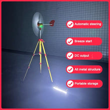 50W Portable Wind Turbines Generator Kit - 2m/s Low Wind Start, 24V Output With LED Light & USB Adapter For Camping RV And Off-Grid Power(Generator (without bracket))