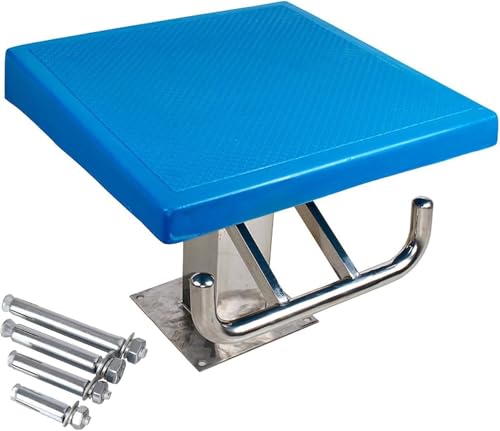 DLYZAYE Heavy Duty Swimming Pool Diving Platform, Loading 550lbs/250kg， 15° Inclined Professional Swimming Pool Diving Boards, Indoor Outdoor Pool Jumping Platform for Competition/Training,Standard