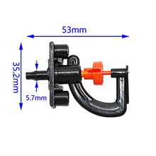 VCDUXMQLK 360 Degree Rotating Sprinkler Nozzle Greenhouse Drip Irrigation G Type Suspension Micro 1/4 Hose 100pcs