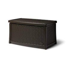 Suncast Resin Wicker Loveseat w/Storage & Resin Wicker Coffee Table w/Storage