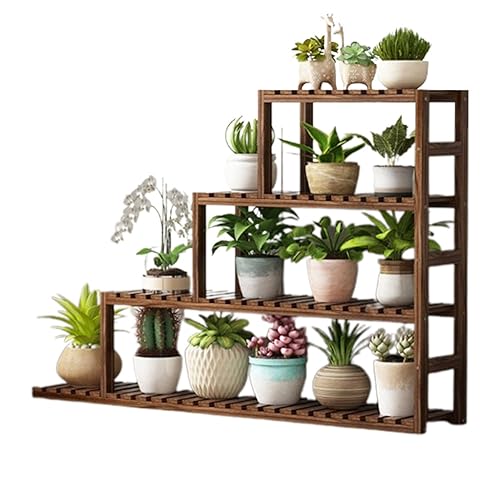 Plant Stand Indoor And Outdoor Wooden Plant Shelf Multi Plant Ladder Frame Is Used For Terrace Living Room Corner Balcony And Garden Multifunctional Flower Pot Stand Vintage Flower Display Rack