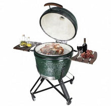 JOSOGO 26 Inch Large Outdoor BBQ Grill, European American Style Big Iron Egg Ceramic Smoker Roaste(Dark Green)