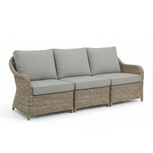 Martha Stewart Lily Pond 3-Seat Modular Patio Sofa, Gray
