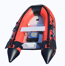 Boatify 8.9 ft Inflatable Dinghy Pontoon Boat with Aluminum Floor Red