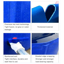 Zfmnoyev Pool Above Ground, Collapsible Rain Barrel, Portable Water Storage Tank, Circular Canvas Fish Pond with Bracket, Outdoor Swimming Pool (Color : Blue, Size : 1.2X1m-1100L)