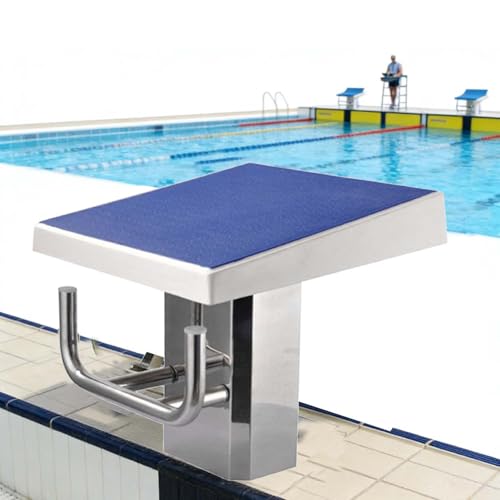 SHENGQION Swimming Pool Starting Block, Pool Diving Board Heavy Duty Jump Stand Pool Diving Board Fiberglass Competition Diving Platform for Athletes, Ideal for Swim Meets and Training(Upgrade)