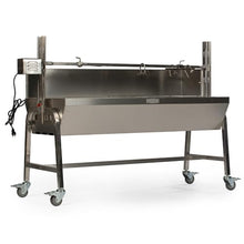 Ash & Ember 13W Stainless Steel BBQ Rotisserie Grill with Windscreen, 4 RPM Rotation Speed, Rated 85 LB for Medium Game, Portable Electric Outdoor Roaster