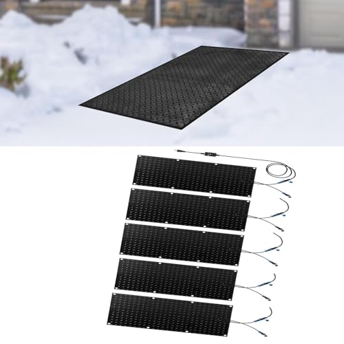 Snow Melting Mat for Driveways, Stairs, and Walkways(40x200cmx5Pcs)