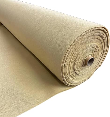 Farm Plastic Supply - Sand/Tan Shade Cloth - 85% - Mesh Fabric for Fence Privacy Screen, Garden Shade, Mesh Fence Screening, Shade Cloth Rolls, Wind Screen, Tan Shade Cloth (24' x 175')