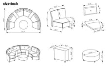 Miscoos 9-Piece Outdoor Patio Sofa Set Off-White