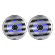 KICKER Marine Gauge Style USB Bluetooth AM/FM Receiver with 6-Channel Amplifier & 6X 6.5" Multicolor LED Boat Speakers
