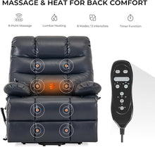 KTYUERGHK Extra Wide Power Lift Recliner for Adults with Heat Massage
