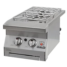 Solaire Double Built-In Side Burner for Propane Grills, Stainless Steel