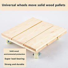 VgtHK Wooden Flower Pot Tray, Creative Retro Flower Pot Tray, Carbonized Round Flower Bracket, Removable Tray Universal Wheel,Rectangle,60 * 30 Cm,Rectangle-60 * 40 Cm