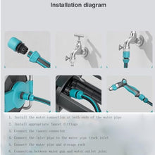 Portable Garden Hose Cart, Water Pipe Reel Cart for Washing, Hose Reel Yard, Cleaning Water Pipe Storage (30m)