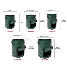 Potato Growth Bag Vegetable Onion Cultivation Fabric Bags Garden Seedling Growing Bag Farm Garden Tool (Color : Green Size : 7 Gallon) (Green 5 Gallon)