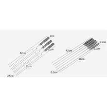 NYTFHMS Stainless Steel BBQ Skewers Outdoor Portable Needle Stick Fork Set Wooden Handle Picnic Tool