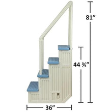 Pearl White w/Tranquil Blue Steps and Flip-Up Ladde for Aqua Select