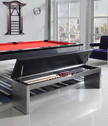 Playcraft Monaco 7' Slate Pool Table with Dining Top Silver