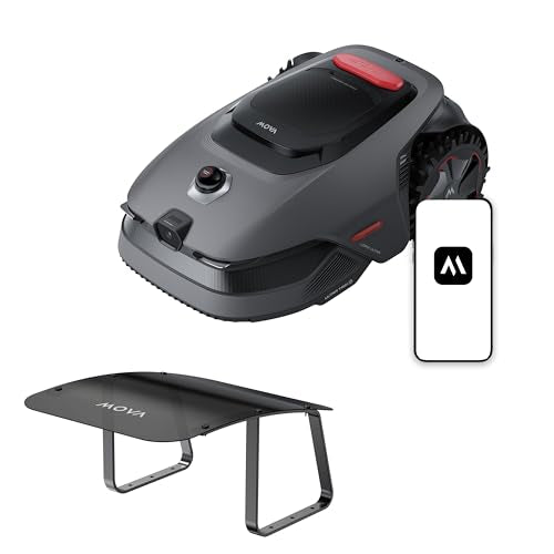 MOVA LiDAX Ultra 1000 Robot Lawn Mower Wire Free with Garage for 1/4 Acre, RTK-Free+360° 3D LiDAR+AI Vision Mapping, Zero-Edge Cutting, Cutting Height 1.2"-3.9", 45% Slope, 150 Managed Zones Dual Maps
