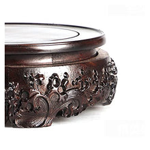 Heavy-Duty Potted Plant Standing Supports Wooden Vase Base Carved Base Buddha Statue Stone Plant Display Stand Rotatable Round Craft Collection Pedestal Plant Container Base (Color : Brass) (1 )
